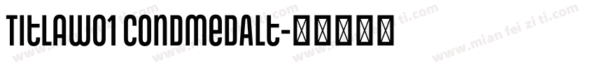 TitlaW01 CondMedAlt字体转换